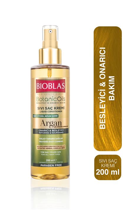 bioblas botanic oils argan yağlı sıvı saç kremi